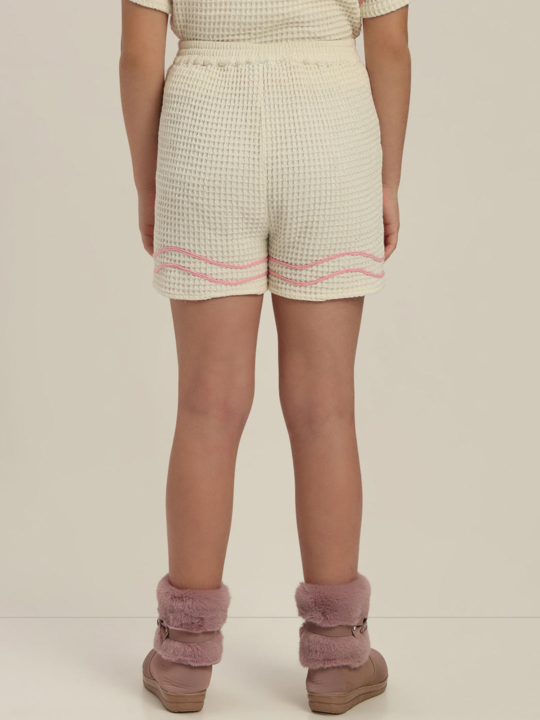 GIRL Embroidered Cotton Shorts