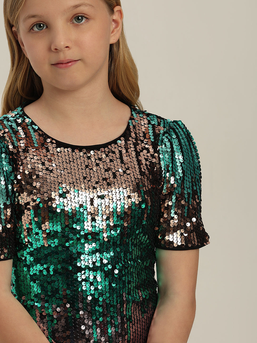 GIRLS Sequins Ombre Mini Dress