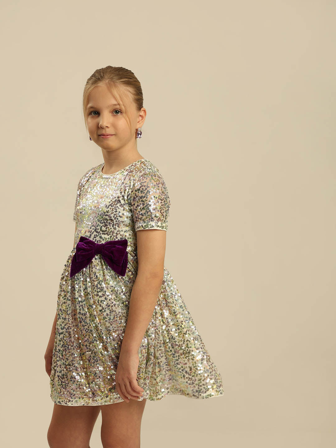 GIRLS Embellished Fit & Flare Dress