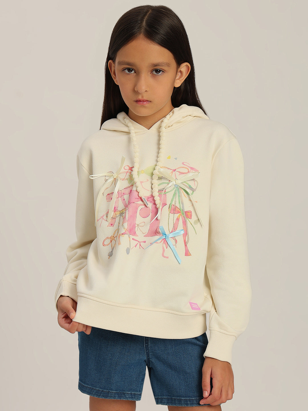 GIRL Printed Hooded Sweatshirt