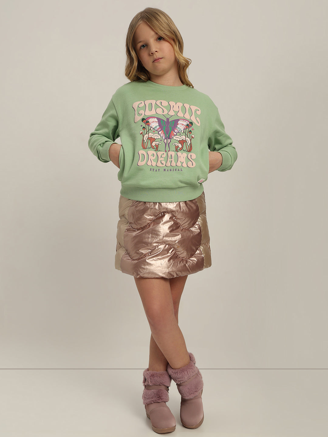 GIRL Printed Cotton Sweatshirt