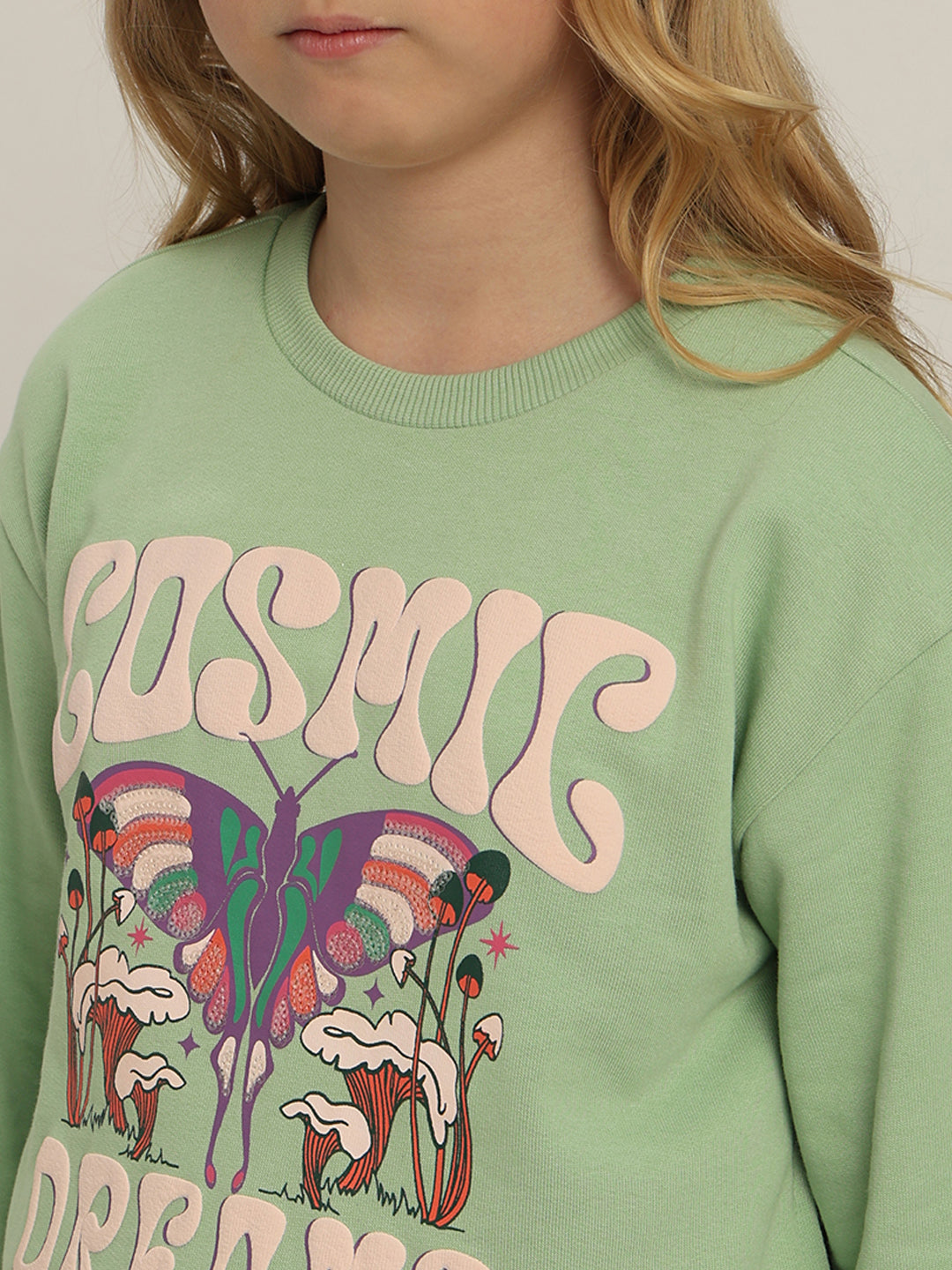 GIRL Printed Cotton Sweatshirt