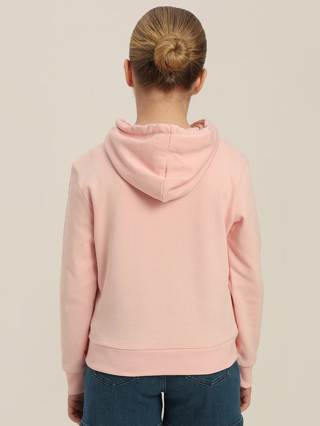 GIRLS Blush Pink Floral Hoodie