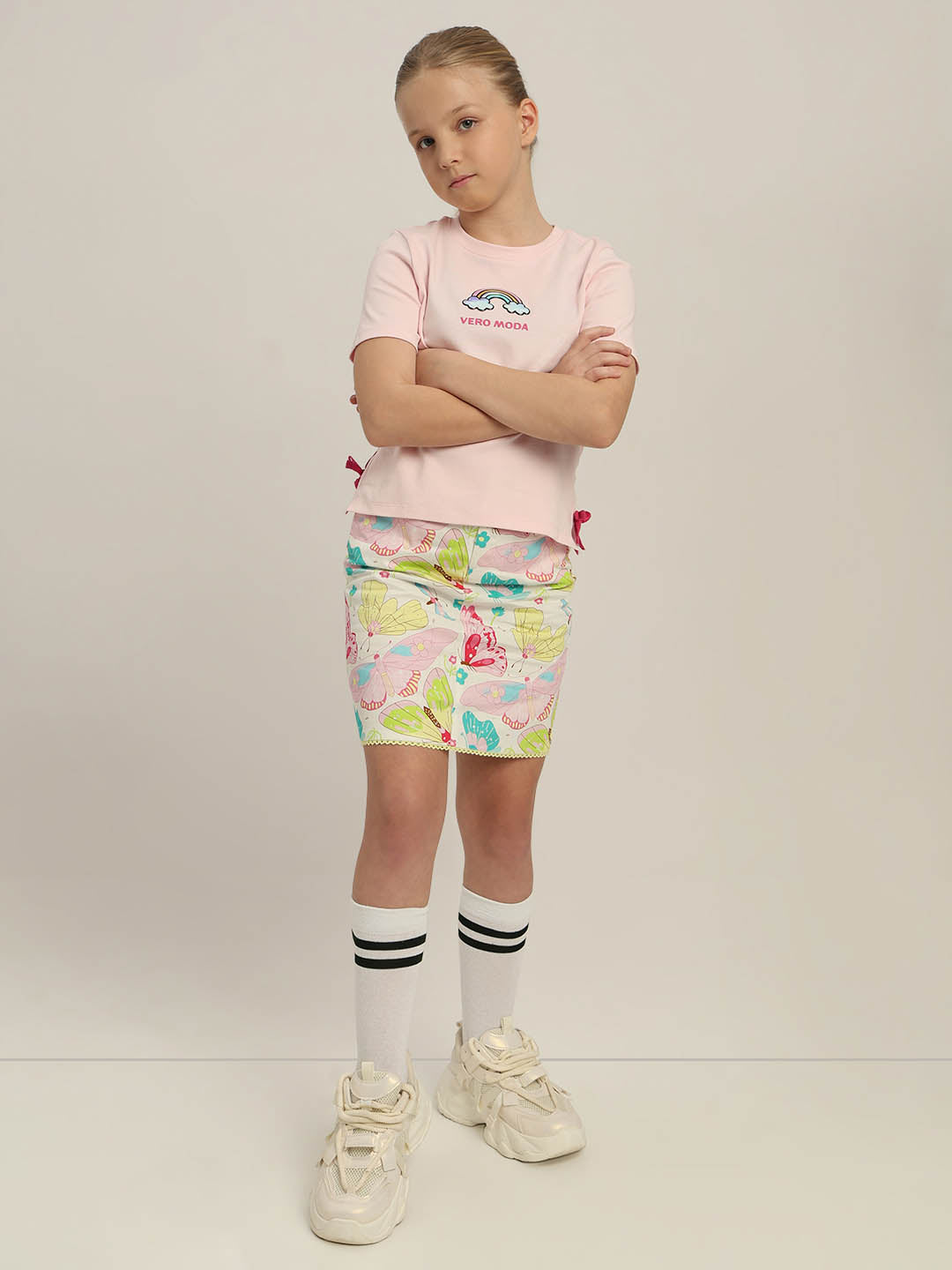 GIRLS Pink Cotton T-shirt