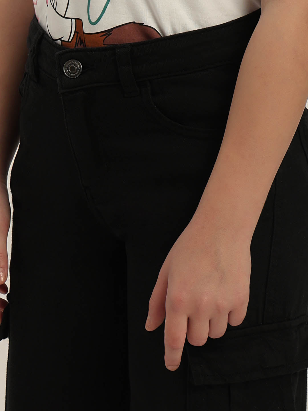 GIRLS Mid Rise Wide Leg Cargos