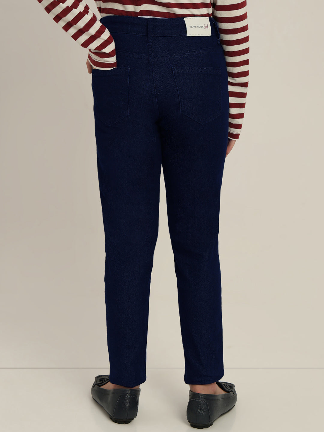 GIRL Dark Blue Straight Fit Jeans