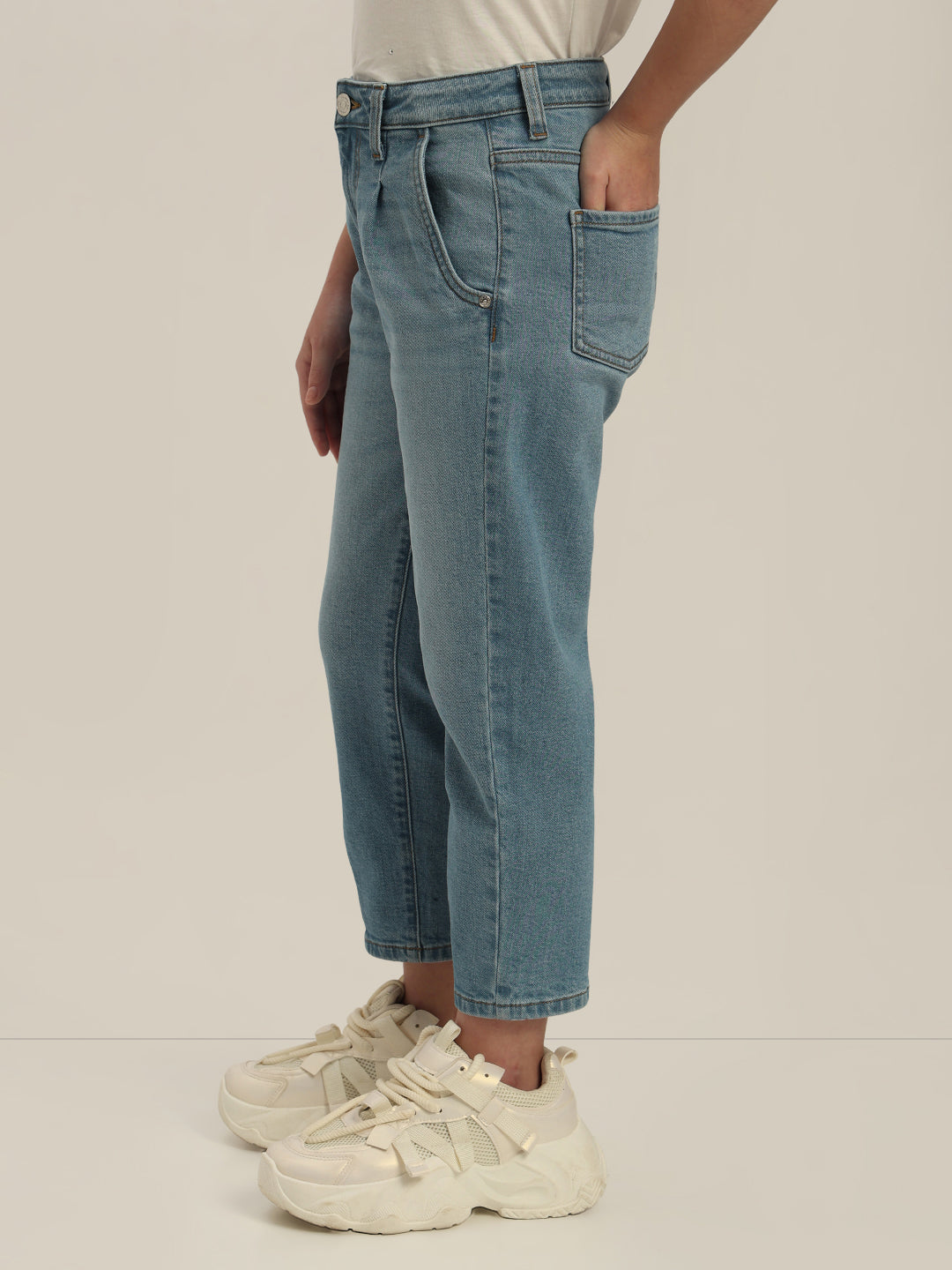 GIRL Light Wash Mom Fit Jeans