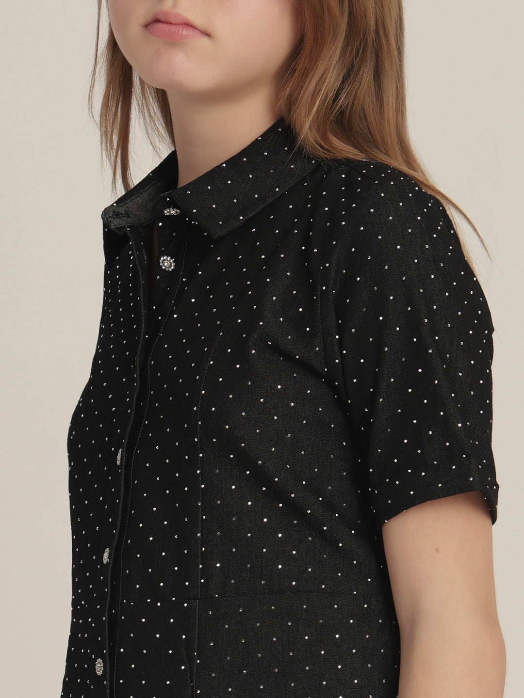 Girls Polka Dot Shirt Dress
