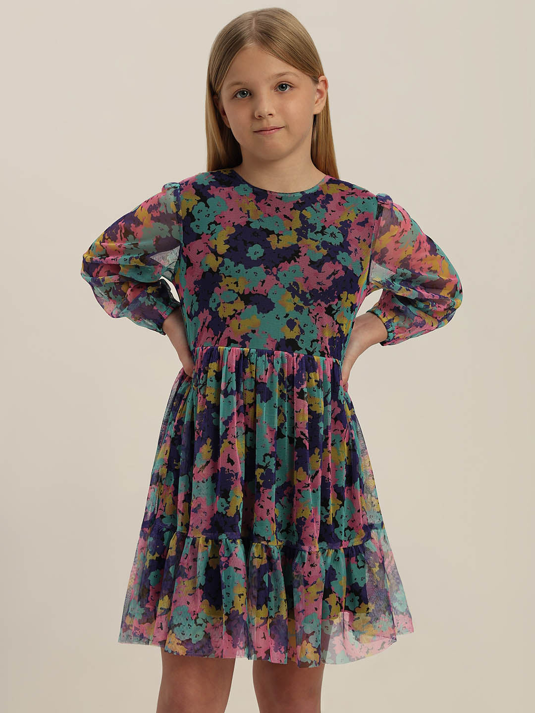 GIRLS Floral Fit & Flare Dress