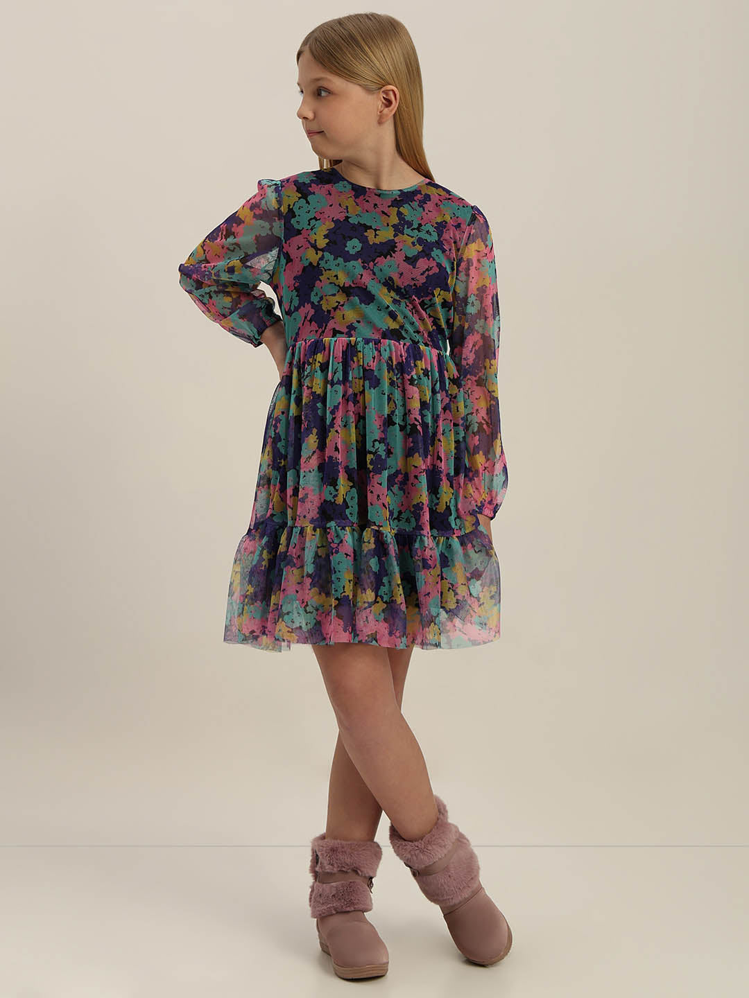 GIRLS Floral Fit & Flare Dress
