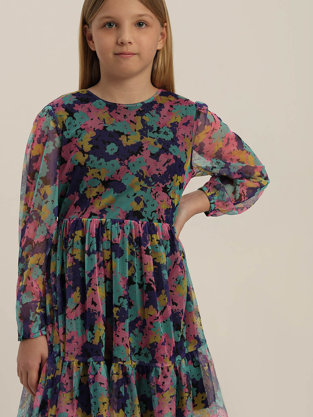 GIRLS Floral Fit & Flare Dress