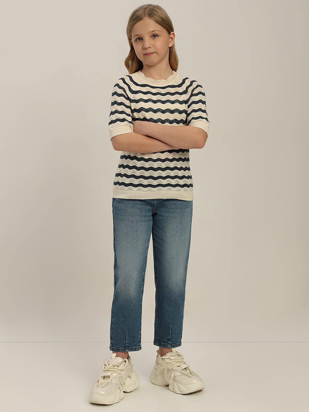 GIRL Striped Pullover