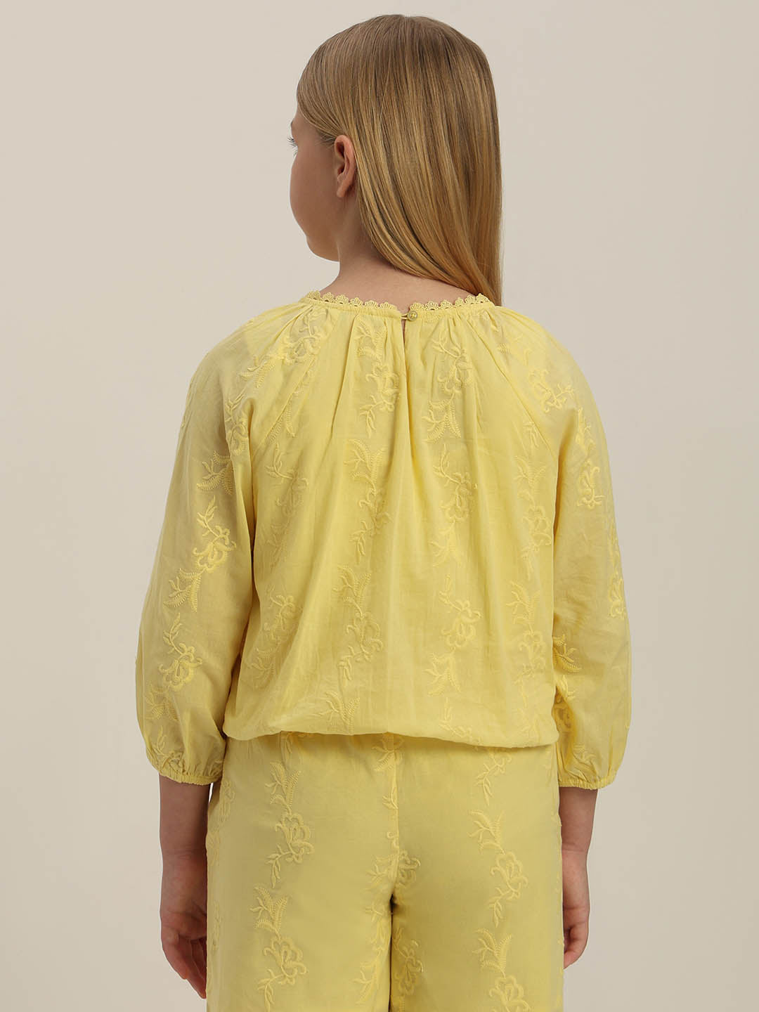 GIRLS Yellow Cotton Top