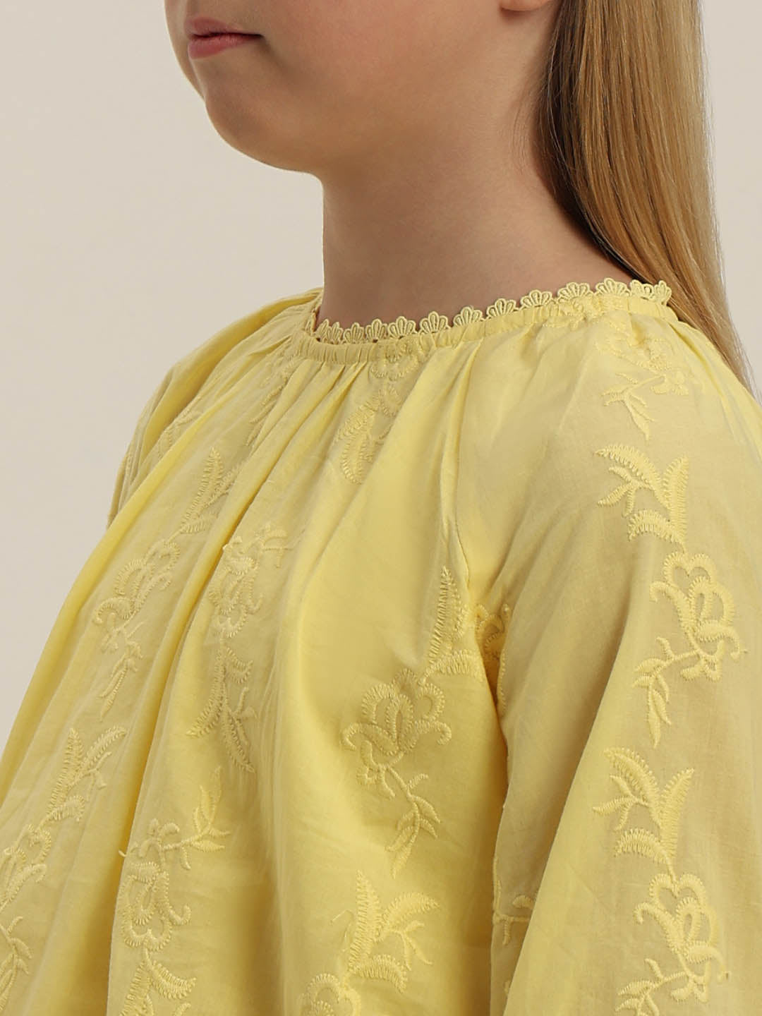GIRLS Yellow Cotton Top