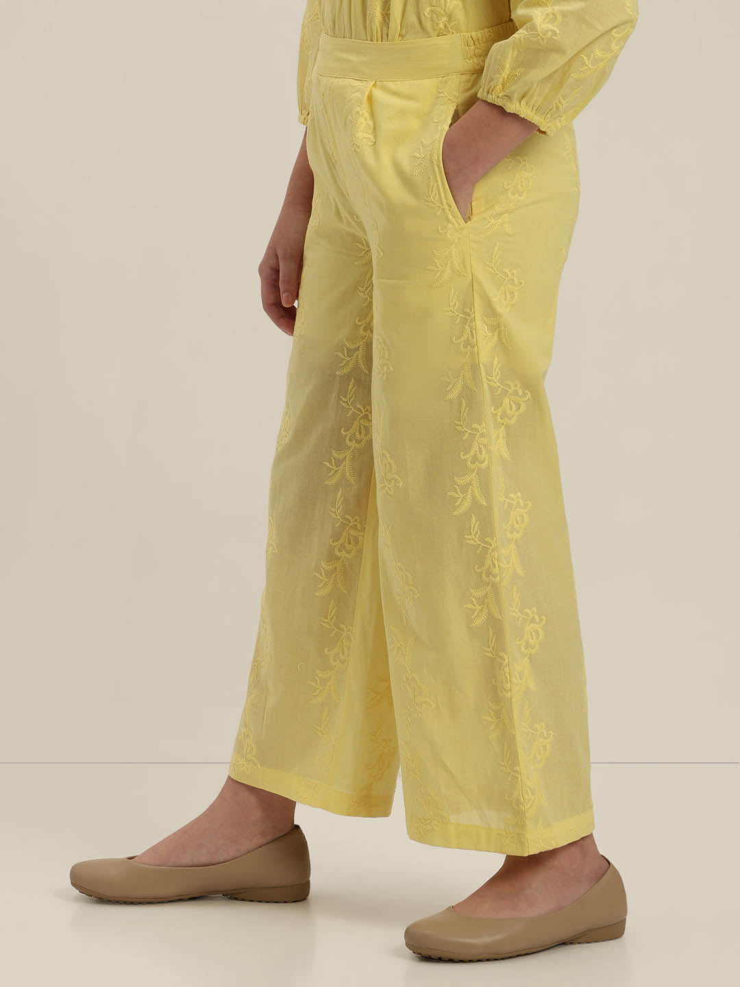 GIRLS Yellow Cotton Pants