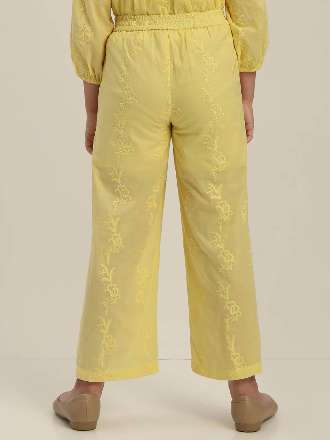GIRLS Yellow Cotton Pants