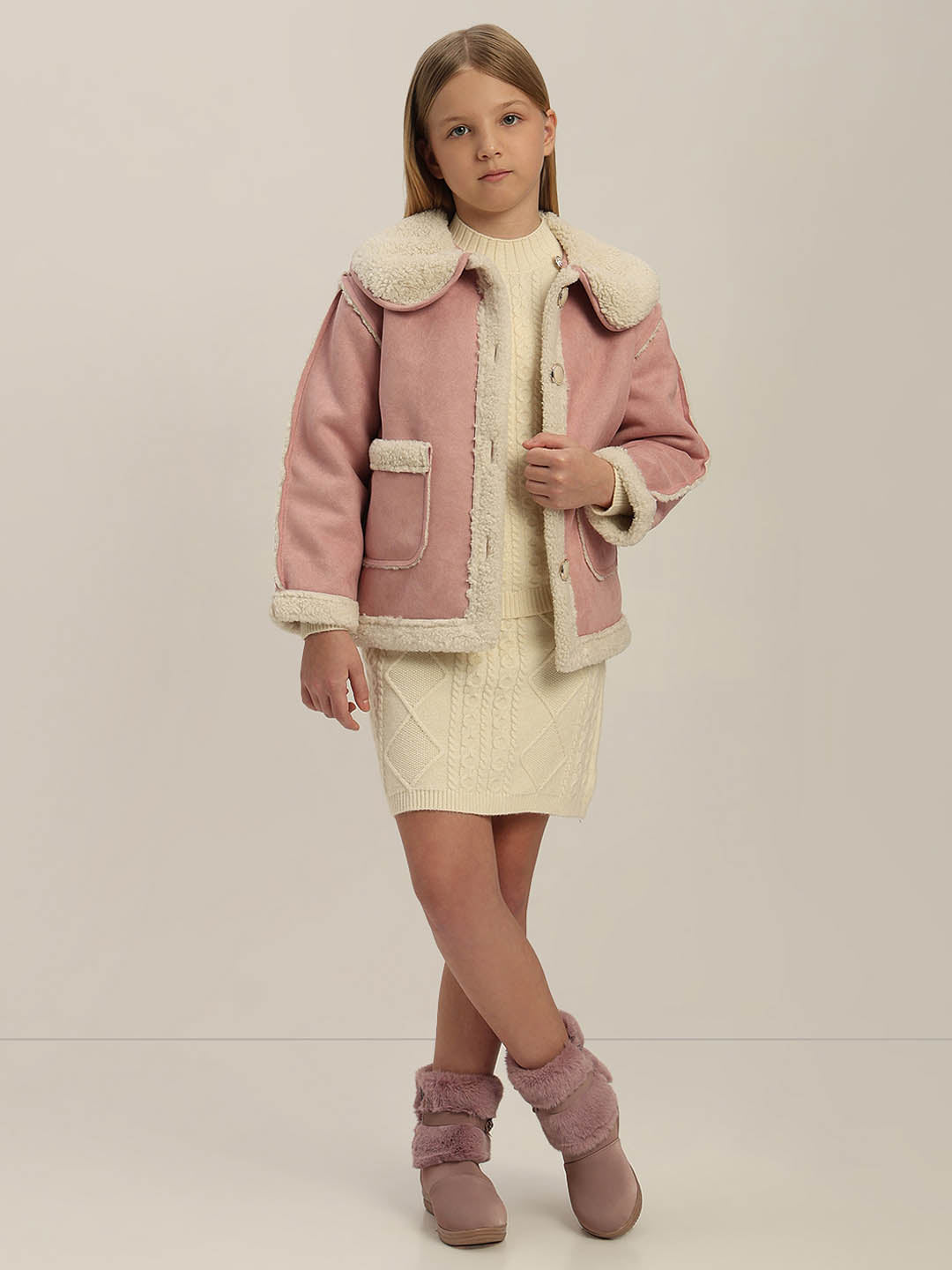 Buy GIRLS Pink Winter Jacket Online | VERO MODA