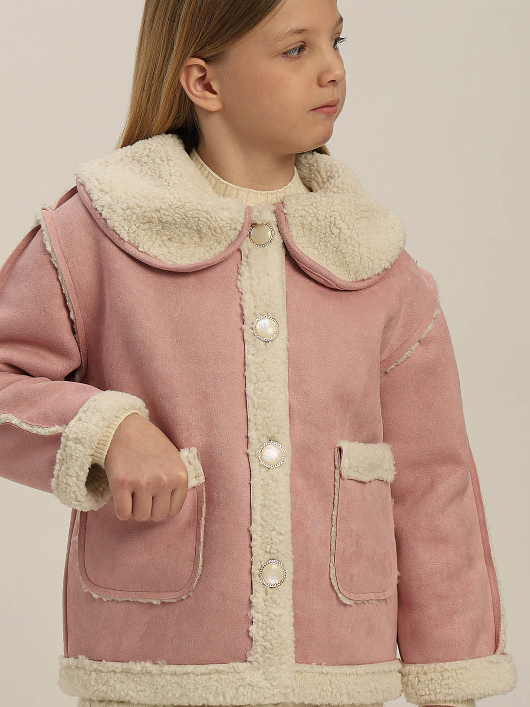 Buy GIRLS Pink Winter Jacket Online | VERO MODA