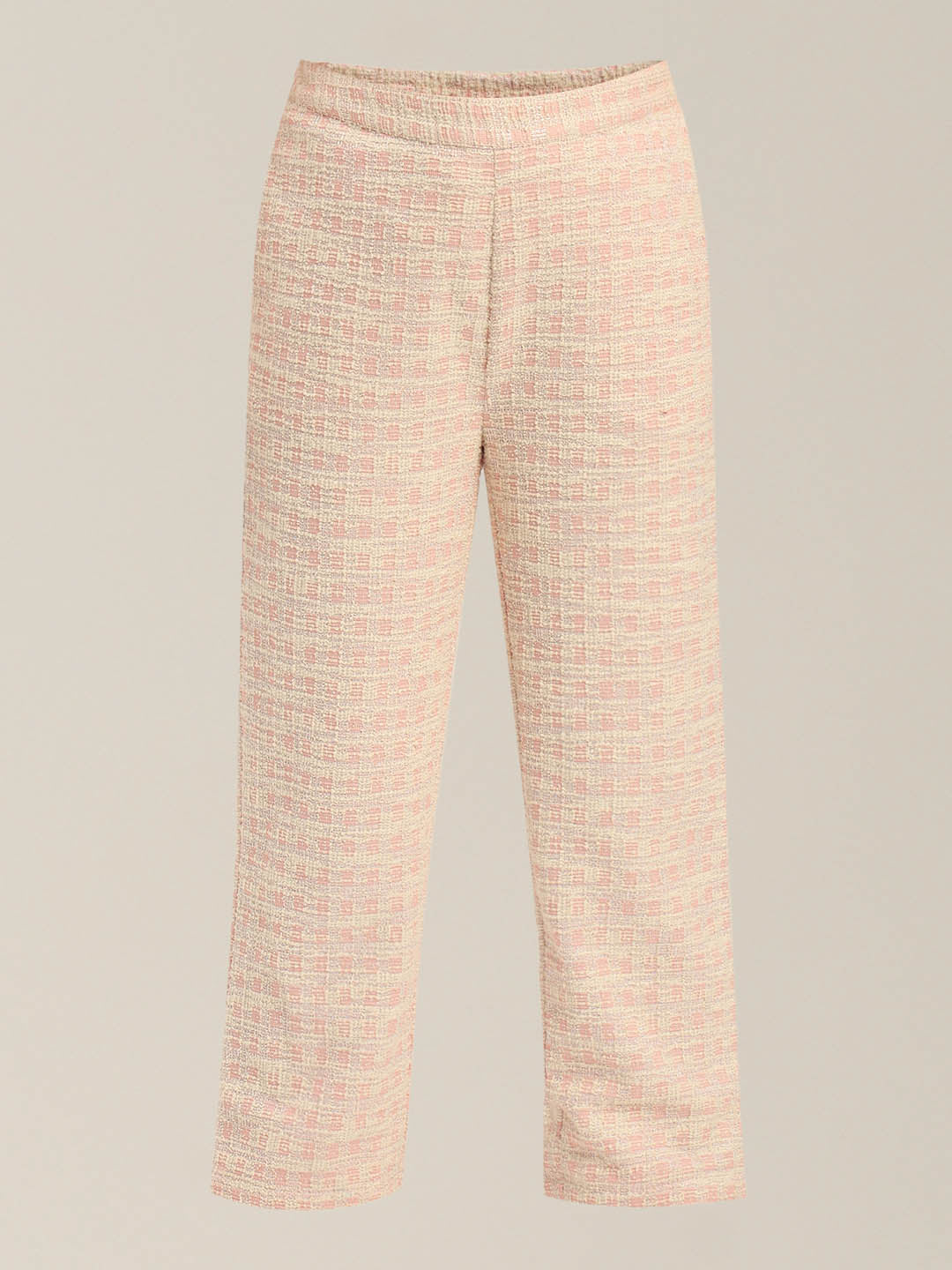 GIRLS Light Pink Tweed Pants