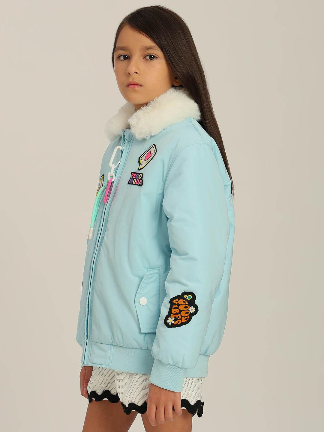GIRLS Printed Bomber Jacket