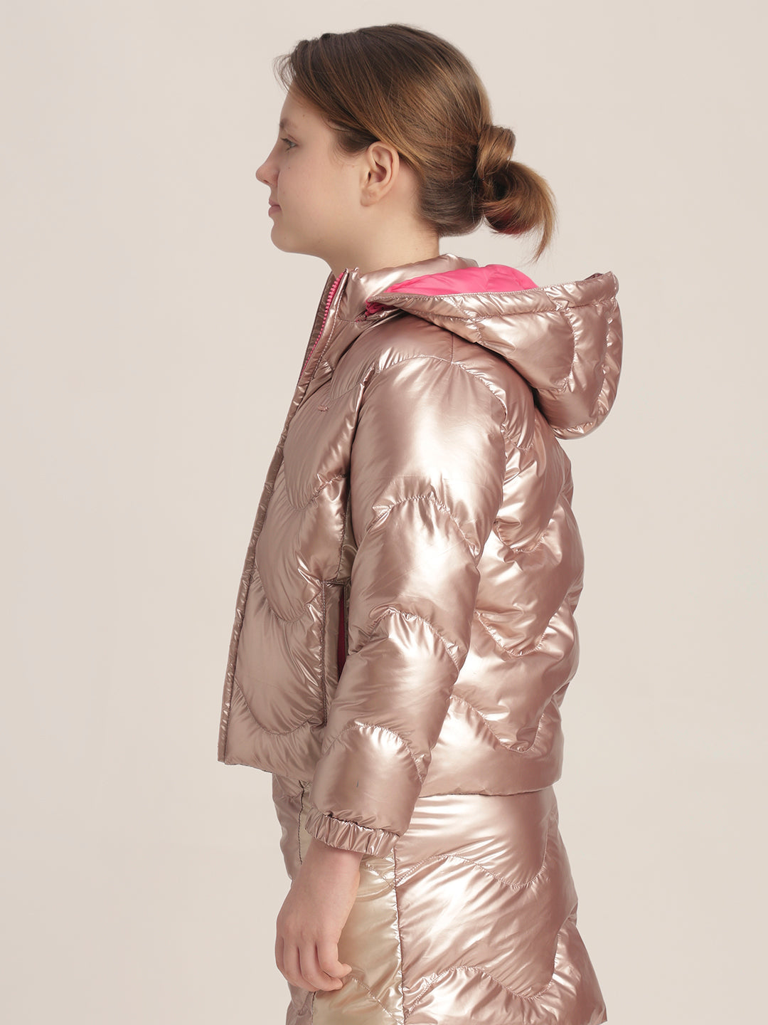 Girls Reversible Puffer Jacket