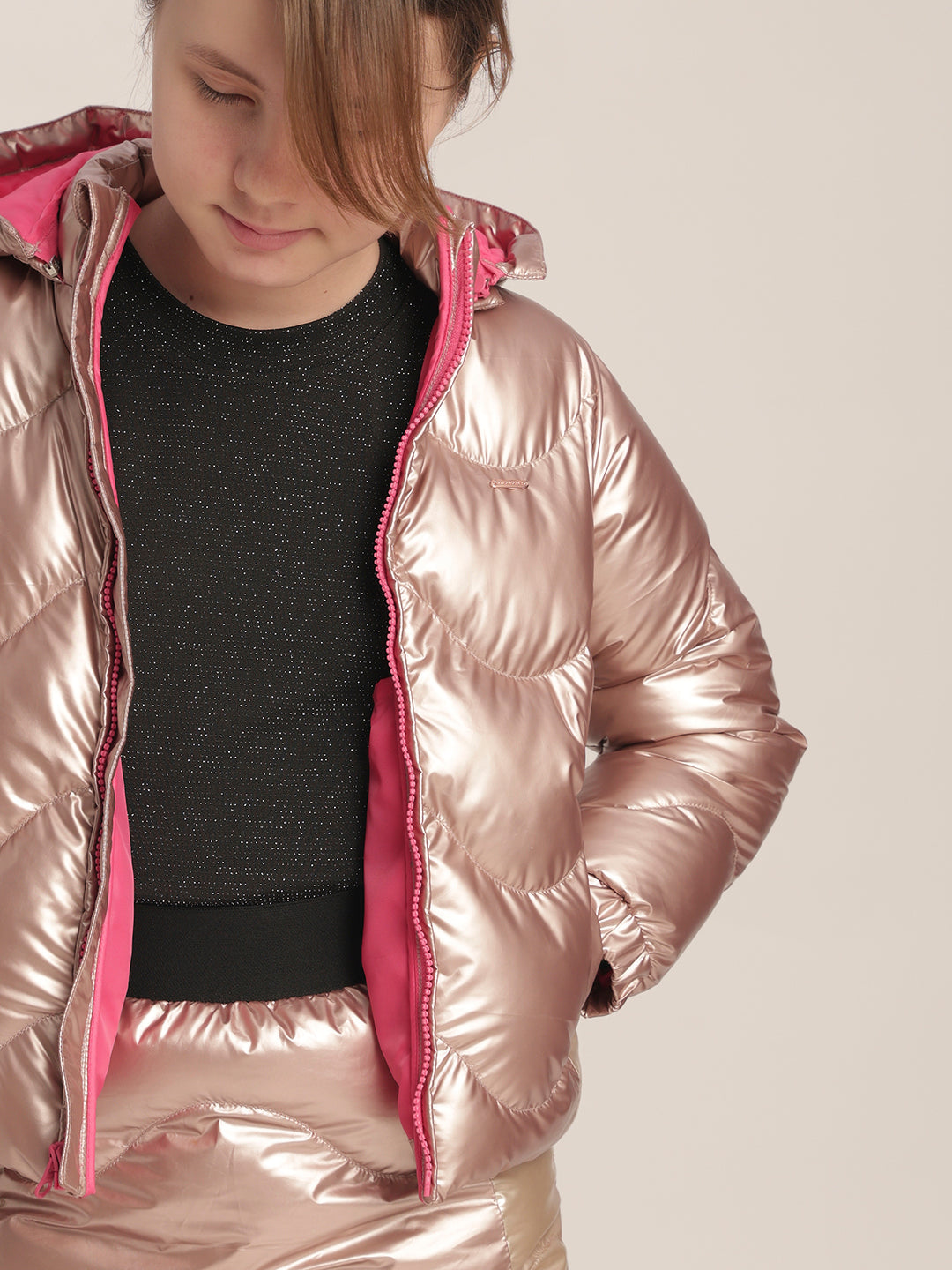 Girls Reversible Puffer Jacket