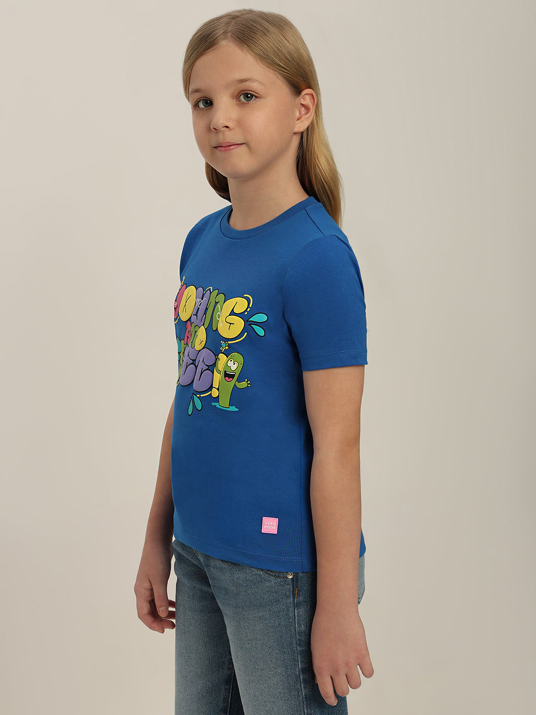 GIRLS Graphic Print Cotton T-shirt