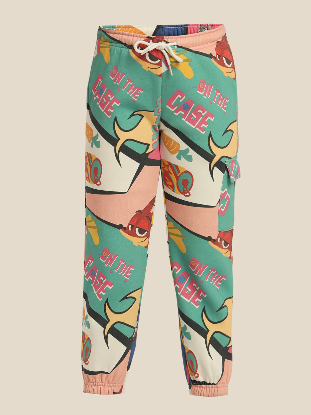 GIRLS Green Zootopia Printed Joggers