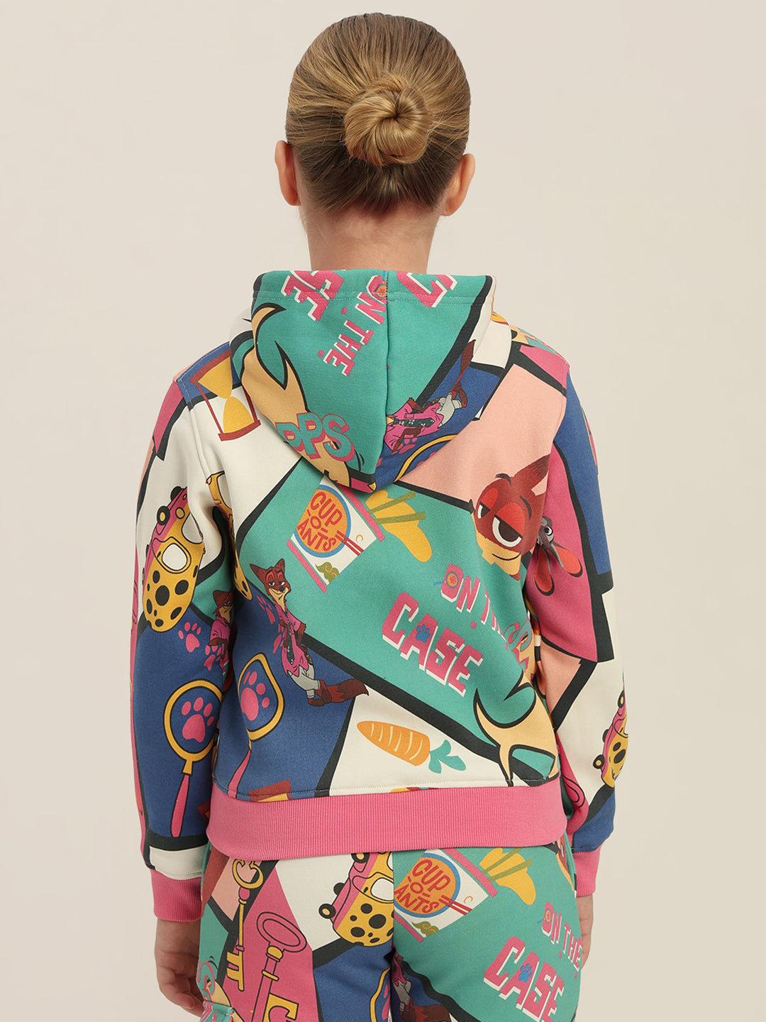 GIRLS Green Zootopia Printed Hoodie