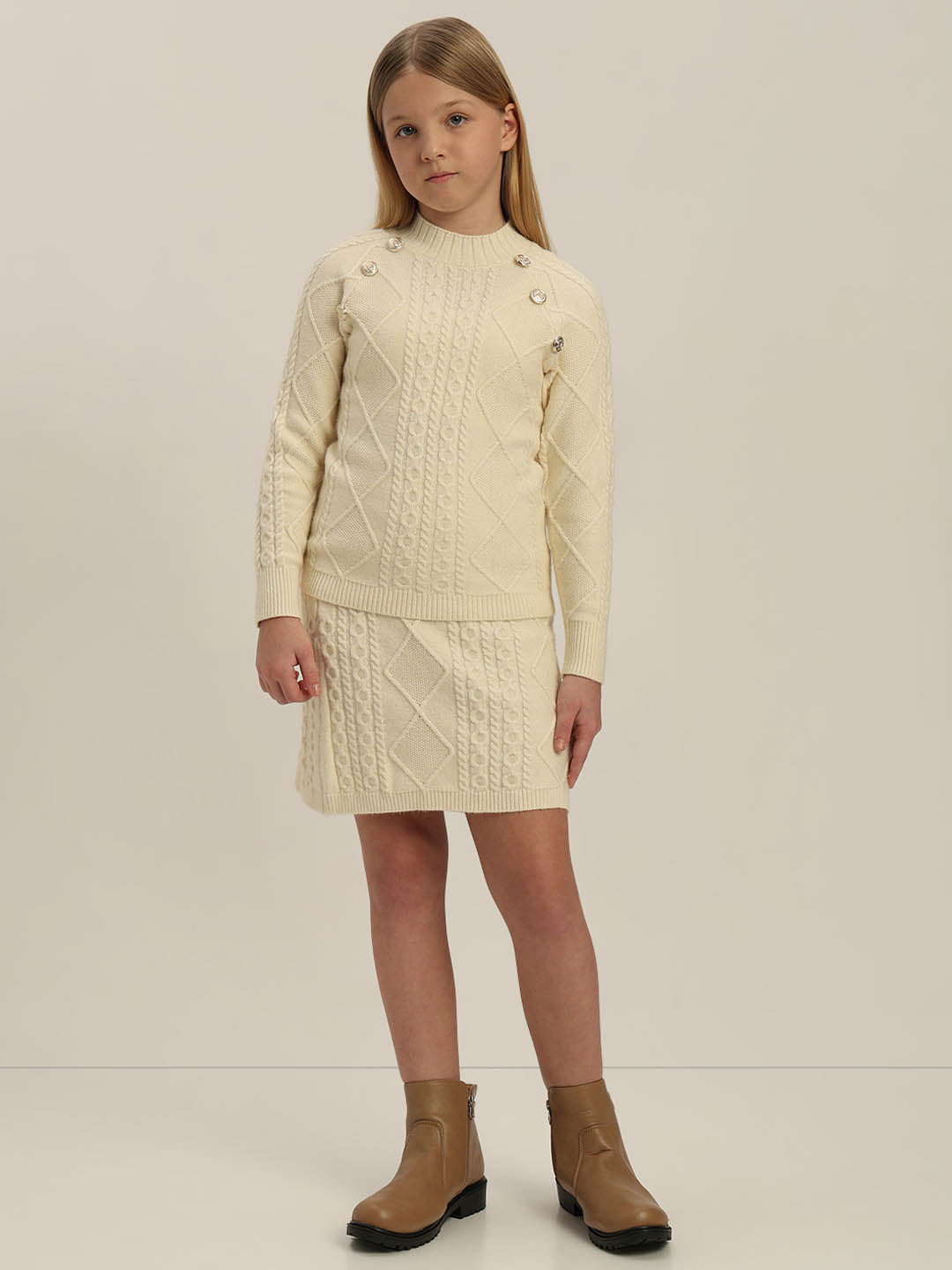 GIRLS Cable Knit Pullover