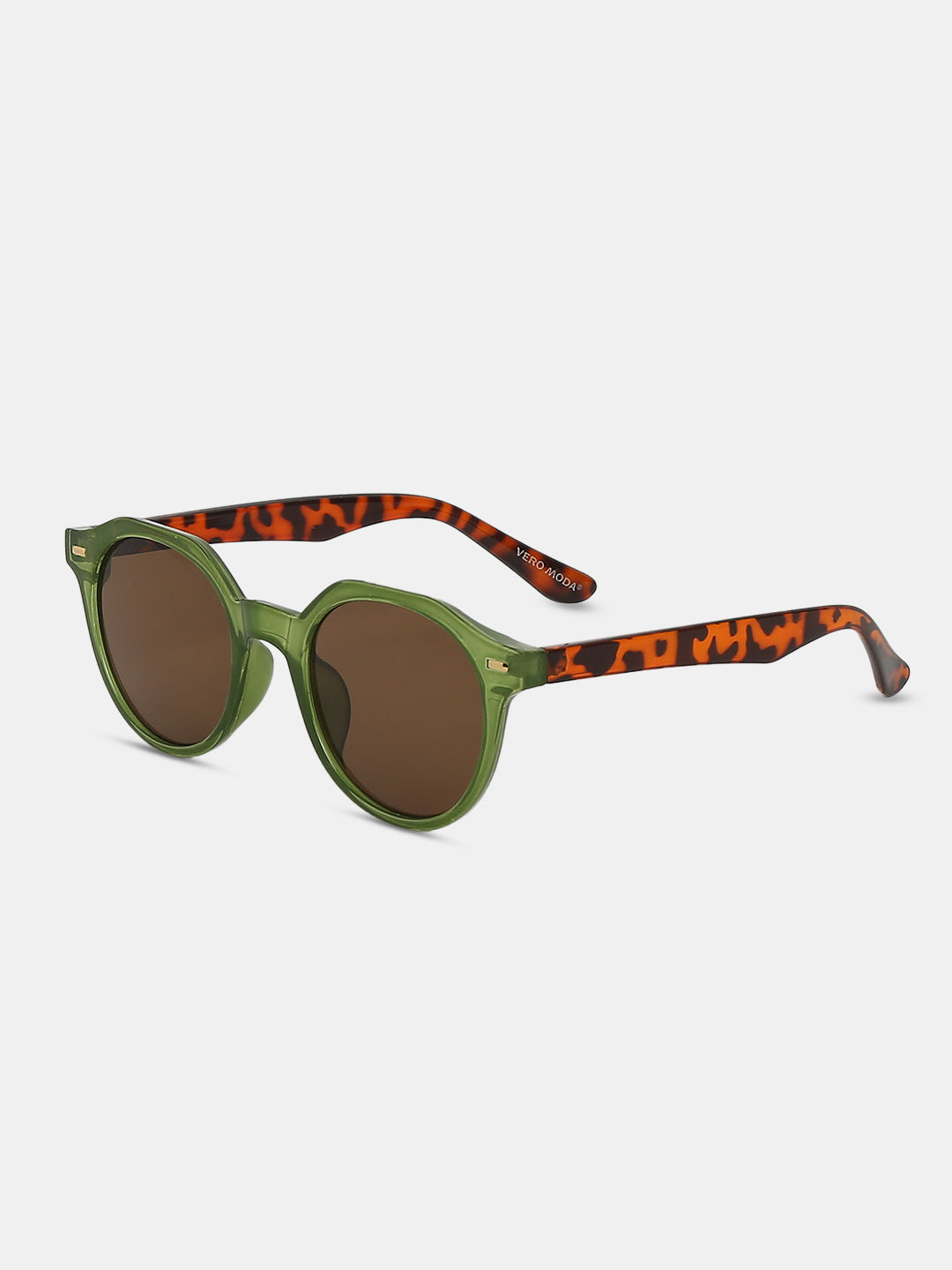 VERO MODA Green Tortoiseshell Print Sunglasses