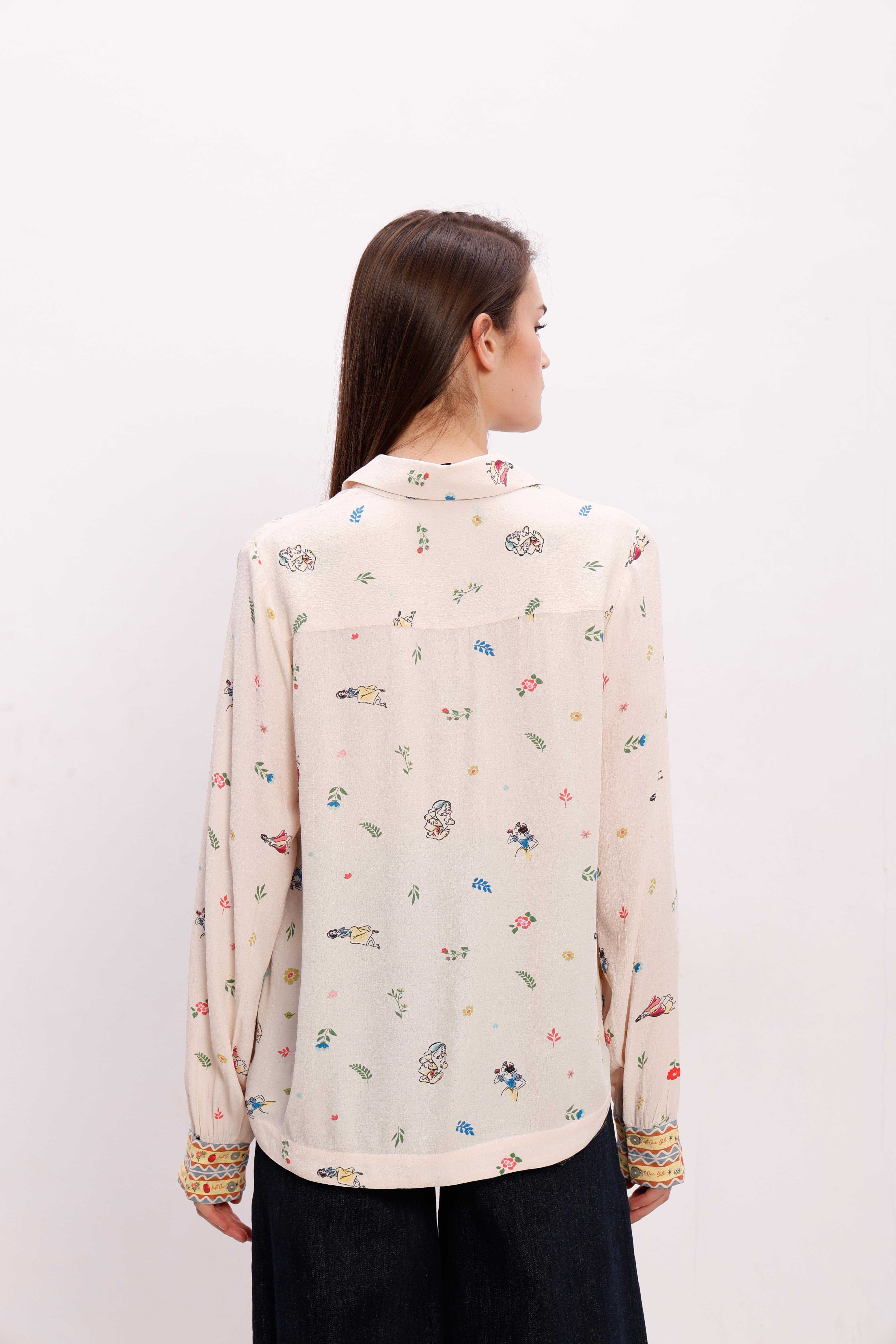 Vero Moda Ecru Printed Viscose Shirt