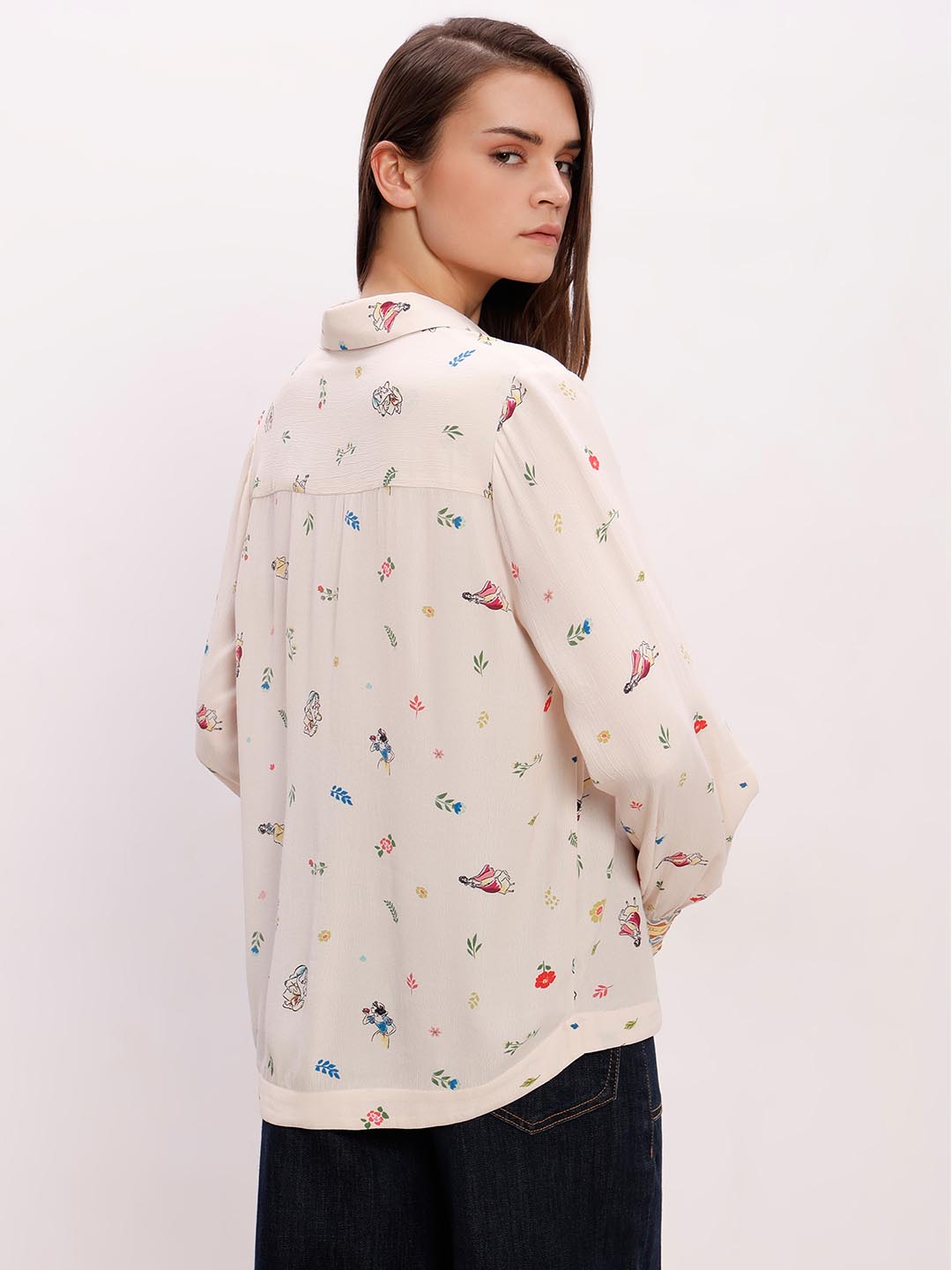 Vero Moda Ecru Printed Viscose Shirt