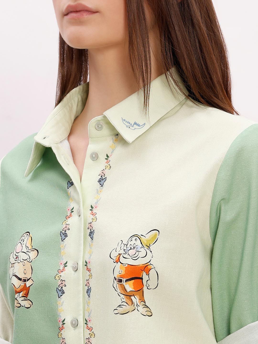 Vero Moda Green Printed Co-Ord Set Shirt