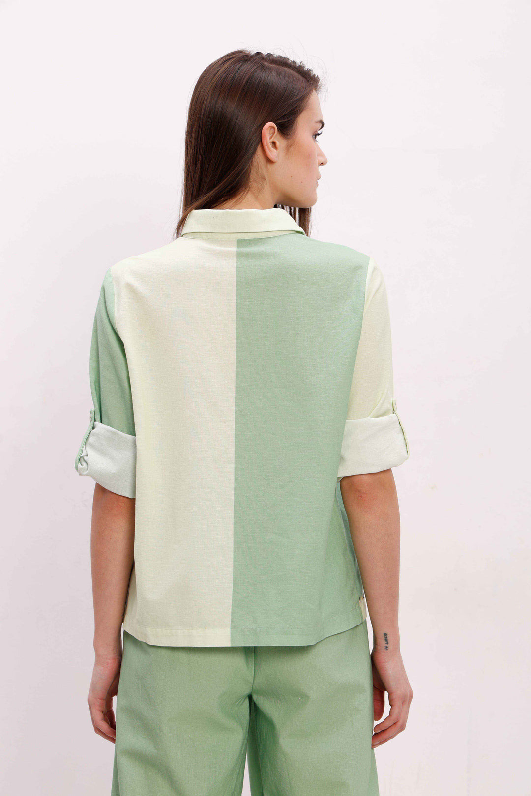 Vero Moda Green Printed Co-Ord Set Shirt