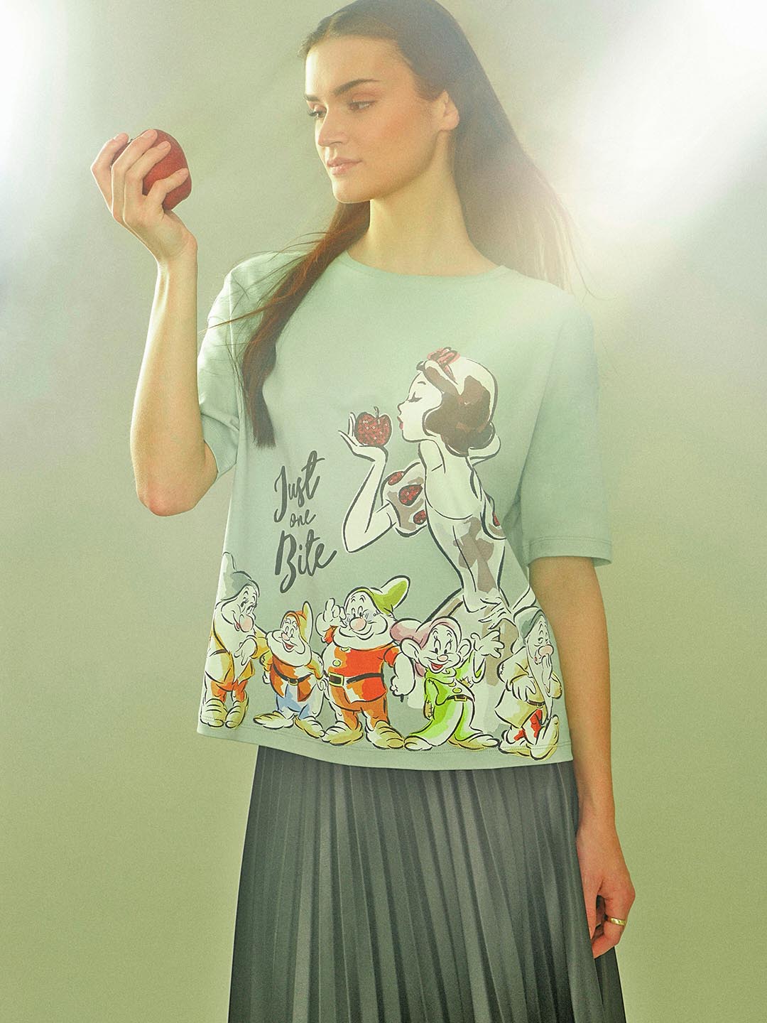 Vero Moda Green Printed Cotton T-Shirt