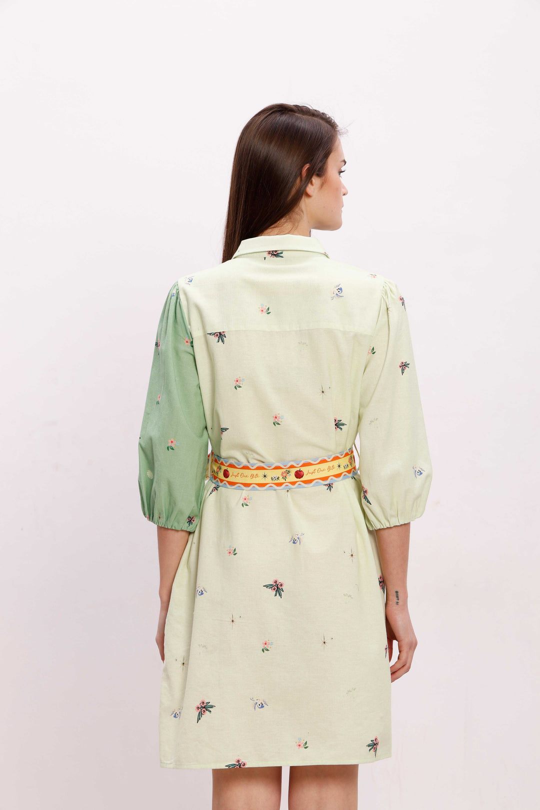 Vero Moda Green Printed Shirt Dress