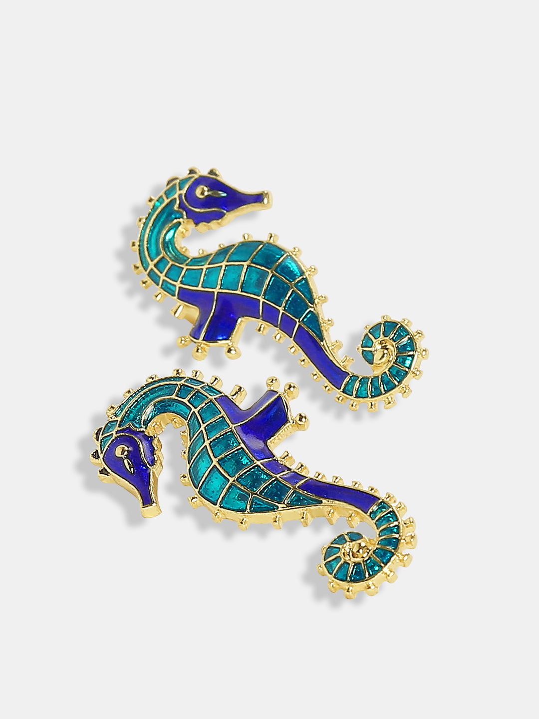 VERO MODA Blue & Green Sea Horse Studs