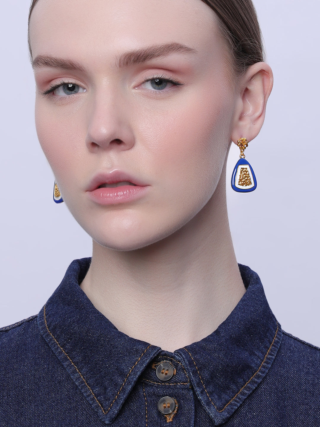 VERO MODA Golden Floral Drop Earrings