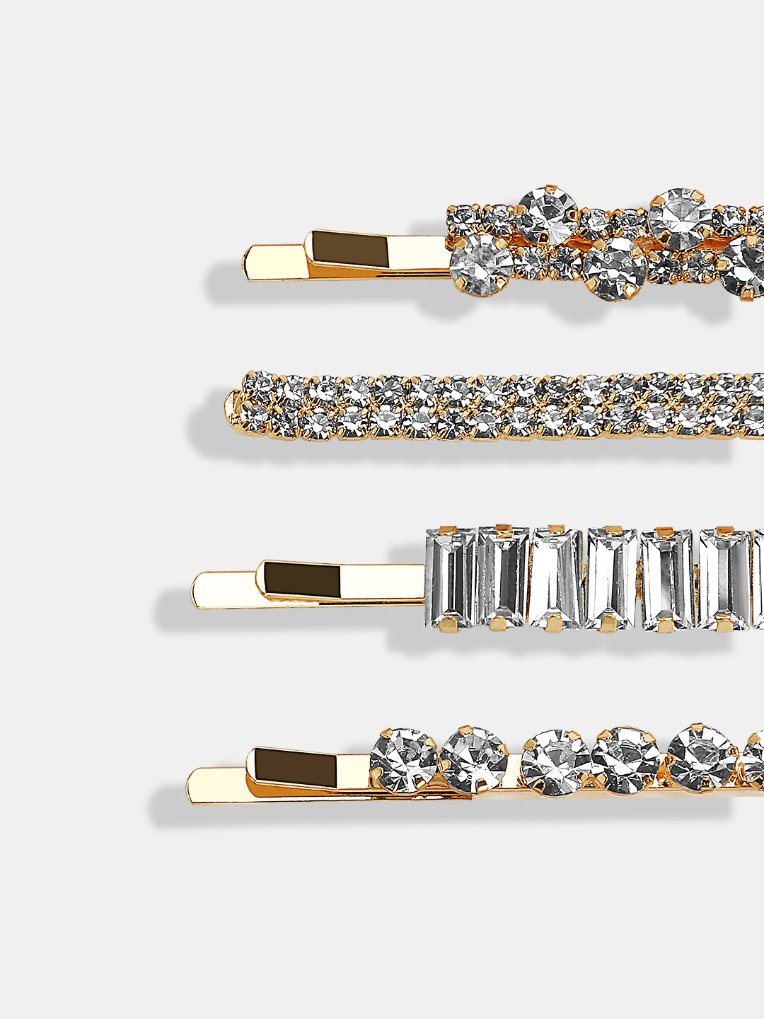 VERO MODA Pack Of 4 Golden Embellished Hairclips