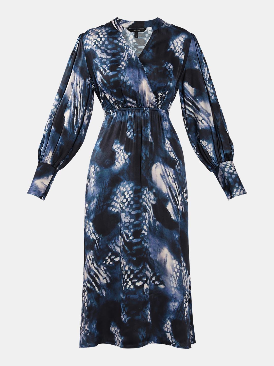 Vero Moda Navy Blue Printed Midi Dress