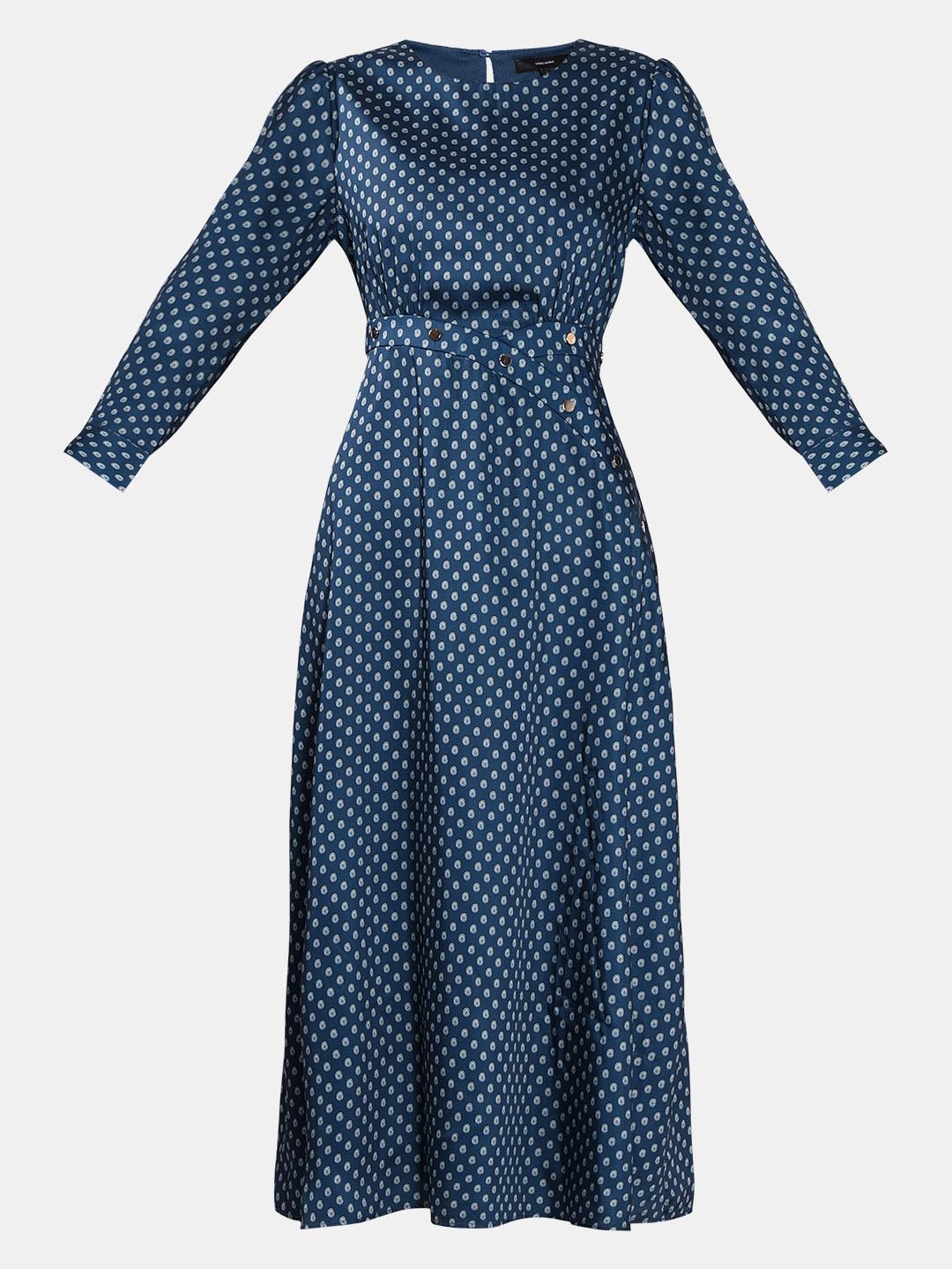 Vero Moda Blue Printed Midaxi Dress