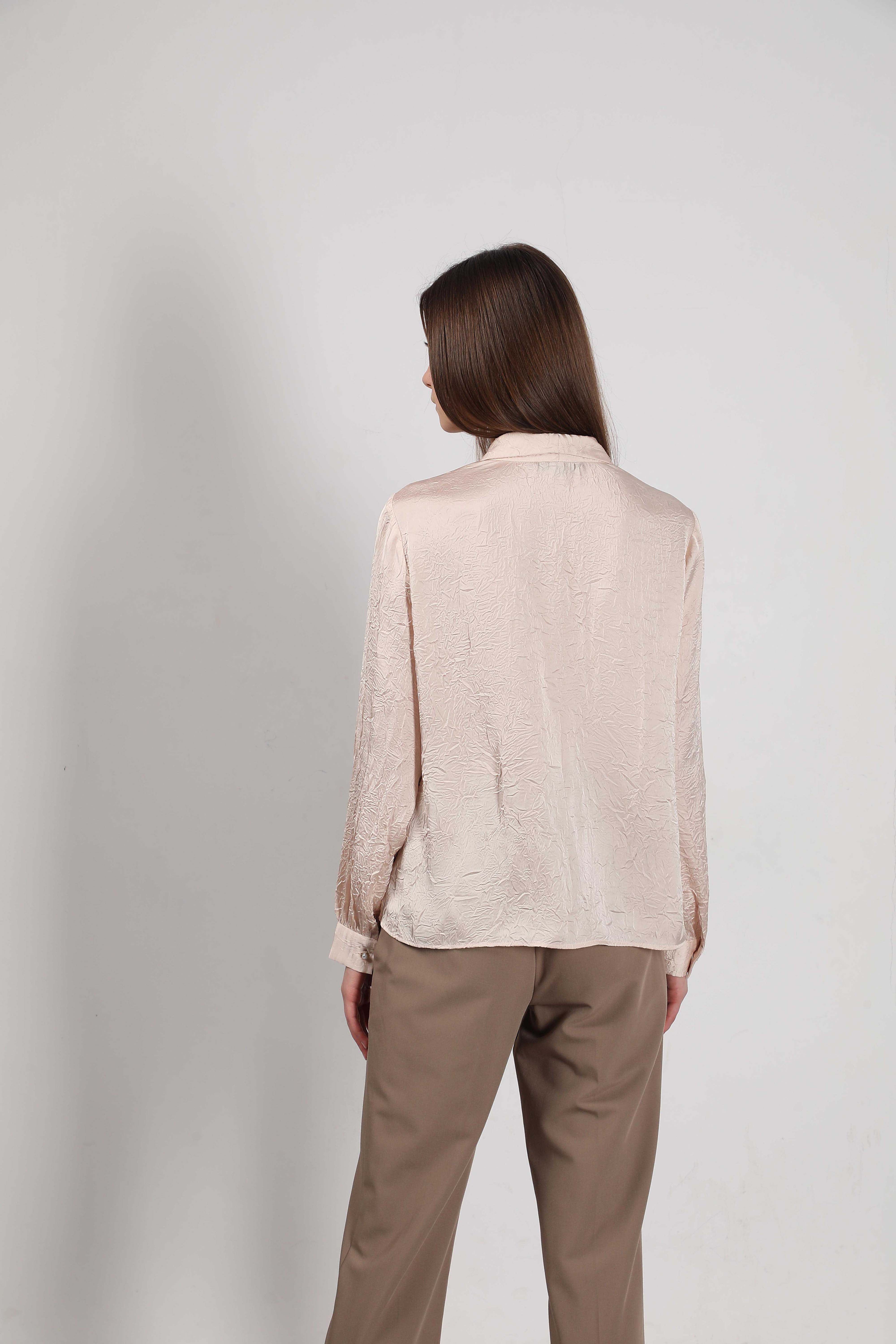 Vero Moda Beige Double Breasted Satin Top