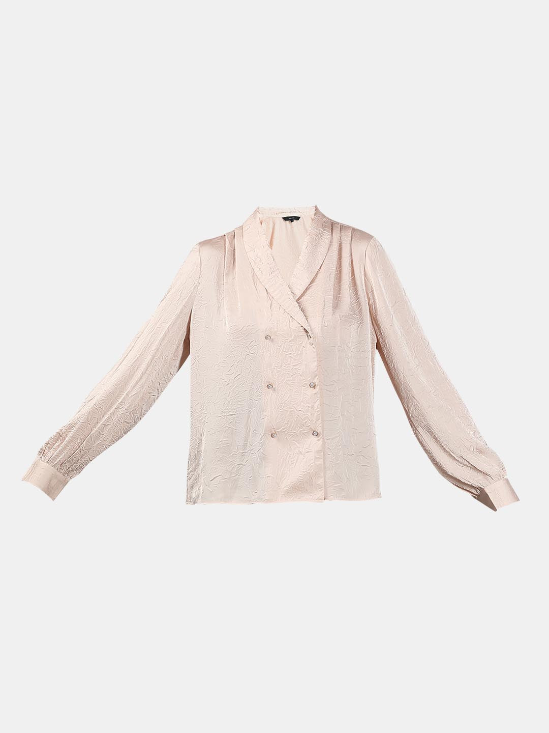 Vero Moda Beige Double Breasted Satin Top