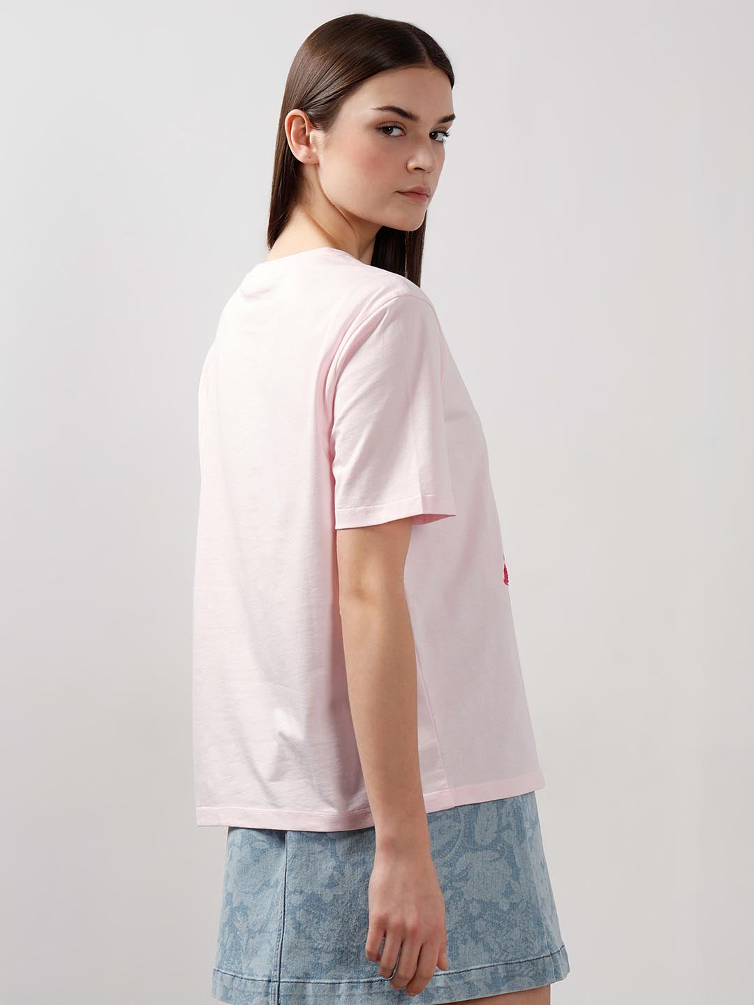 Vero Moda Light Pink 3D Print T-Shirt