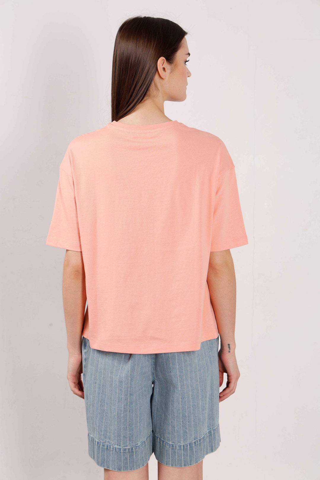 Vero Moda Peach Printed T-Shirt
