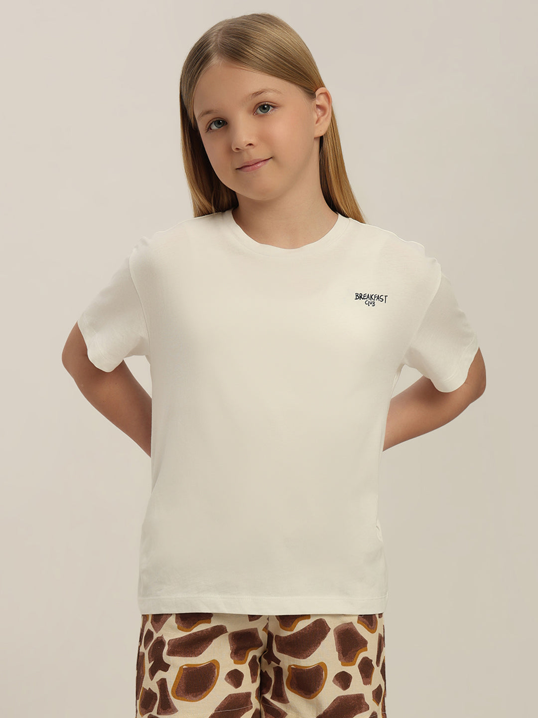 GIRL White Printed T-shirt