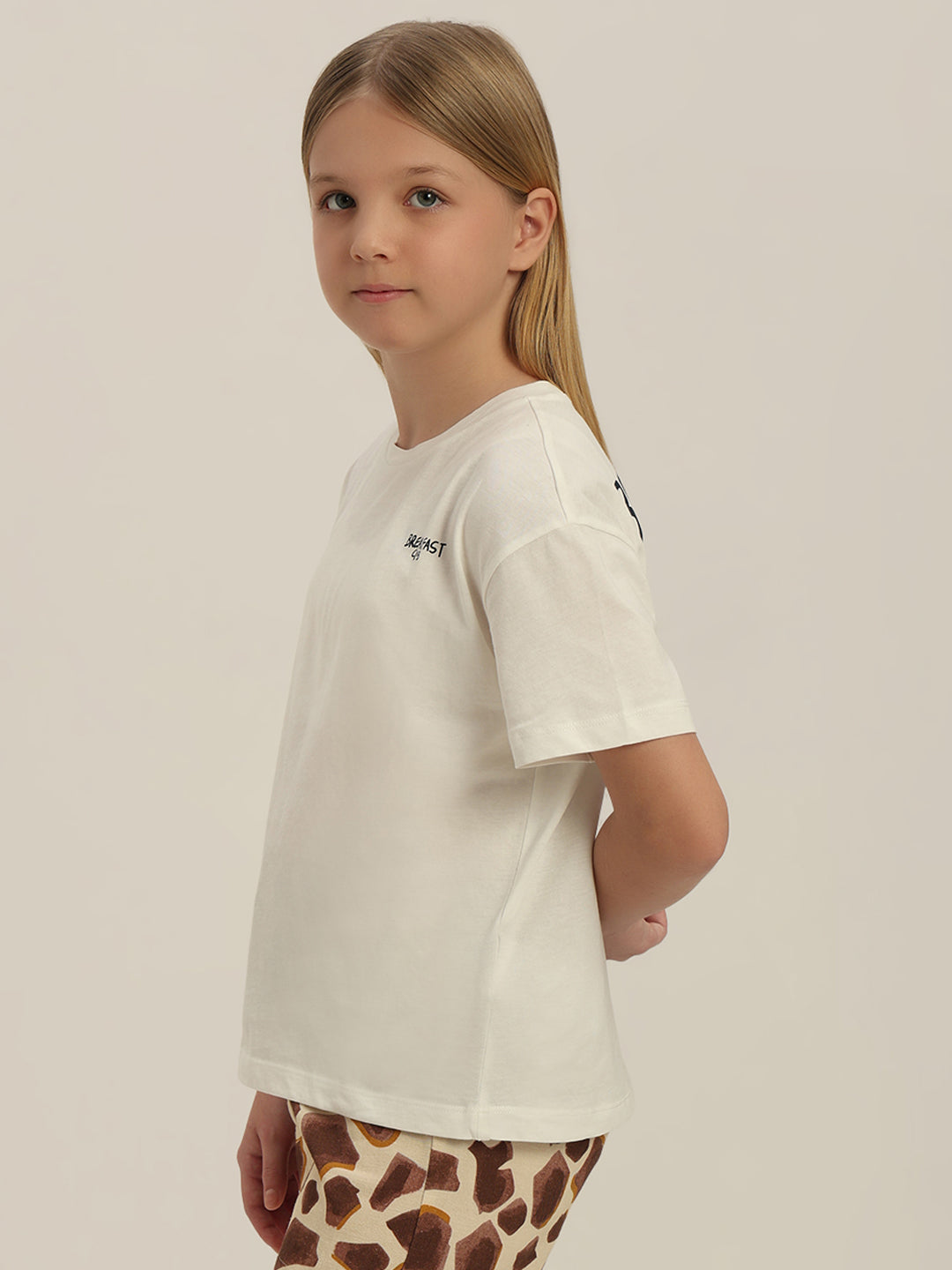 GIRL White Printed T-shirt