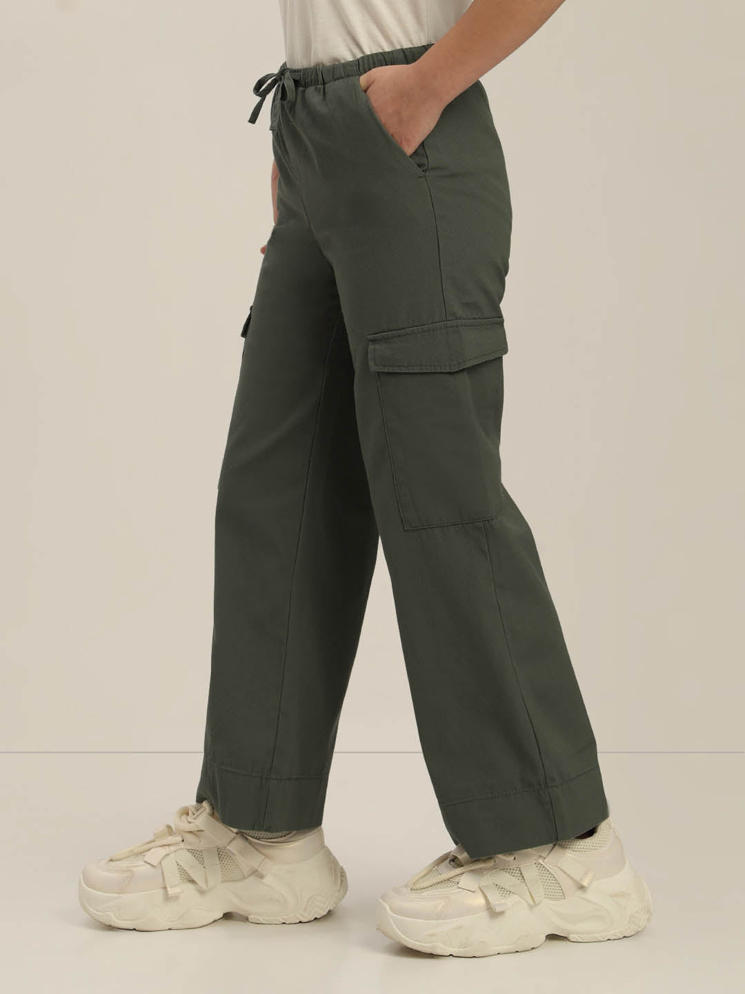 GIRLS Olive Green Cargo Pants