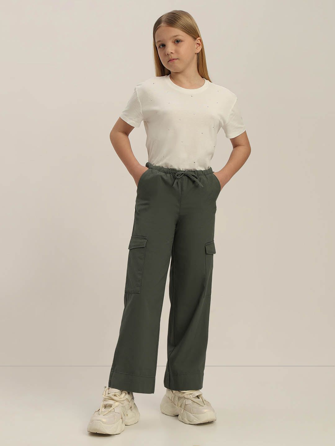 GIRLS Olive Green Cargo Pants